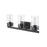 Millennium Lighting Lunden 3Lt Vanity, Black/Clear
