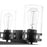 Millennium Lighting Lunden 3Lt Vanity, Black/Clear