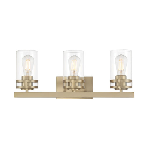 Millennium Lighting Lunden 3Lt Bathroom Vanity Light, Gold/Clear