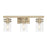 Millennium Lighting Lunden 3Lt Bathroom Vanity Light, Gold/Clear