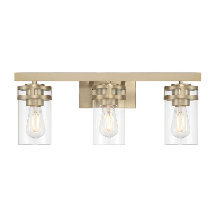 Millennium Lighting Lunden 3Lt Bathroom Vanity Light, Gold/Clear