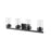 Millennium Lighting Lunden 4Lt Vanity, Black/Clear