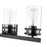 Millennium Lighting Lunden 4Lt Vanity, Black/Clear