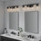 Millennium Lighting Lunden 4Lt Vanity, Black/Clear