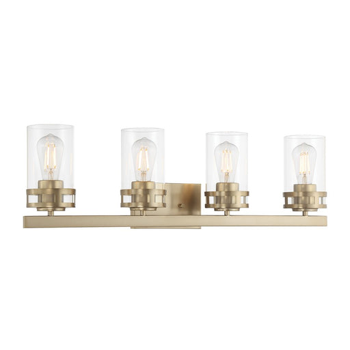 Millennium Lighting Lunden 4Lt Bathroom Vanity Light, Gold/Clear - 91024-MG