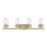 Millennium Lighting Lunden 4Lt Bathroom Vanity Light, Gold/Clear