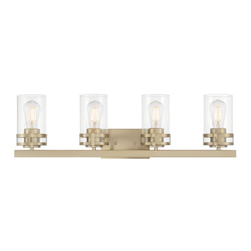 Millennium Lighting Lunden 4Lt Bathroom Vanity Light, Gold/Clear