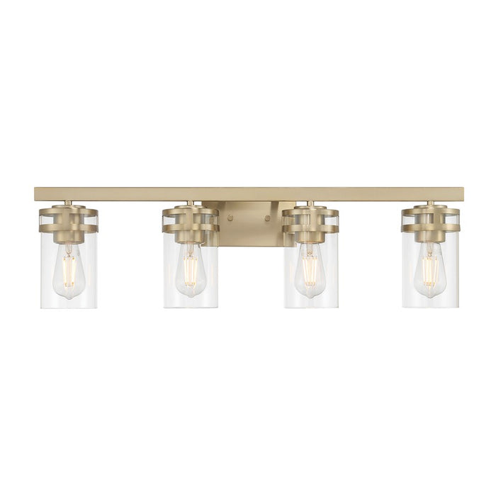 Millennium Lighting Lunden 4Lt Bathroom Vanity Light, Gold/Clear