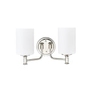Millennium Lighting Ailey 2Lt Vanity, Nickel/Etched Opal White - 91032-PN