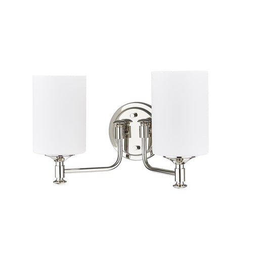 Millennium Lighting Ailey 2Lt Vanity, Nickel/Etched Opal White