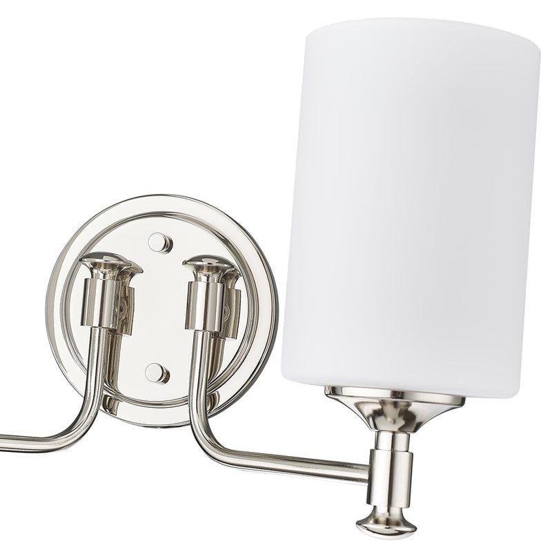 Millennium Lighting Ailey 2Lt Vanity, Nickel/Etched Opal White