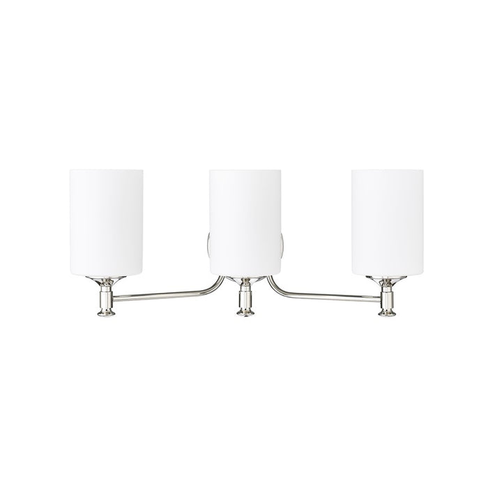 Millennium Lighting Ailey 3Lt Vanity, Nickel/Etched Opal White - 91033-PN