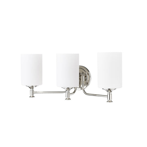 Millennium Lighting Ailey 3Lt Vanity, Nickel/Etched Opal White