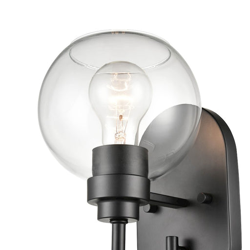 Millennium Lighting 1 Light Wall Sconce, Matte Black/Clear