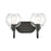 Millennium Lighting Vanity, Matte Black/Clear