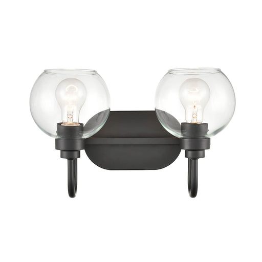 Millennium Lighting Vanity, Matte Black/Clear