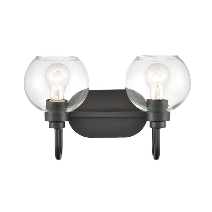 Millennium Lighting Vanity, Matte Black/Clear