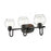 Millennium Lighting Vanity, Matte Black/Clear