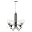Millennium Lighting 5 Light Chandelier Ceiling Light, Black/Clear