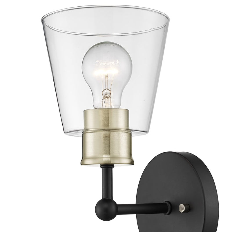 Millennium Lighting Cameron 1Lt Wall Sconce, Black/Modern Gold