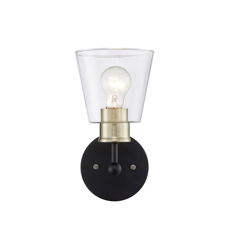 Millennium Lighting Cameron 1Lt Wall Sconce, Black/Modern Gold