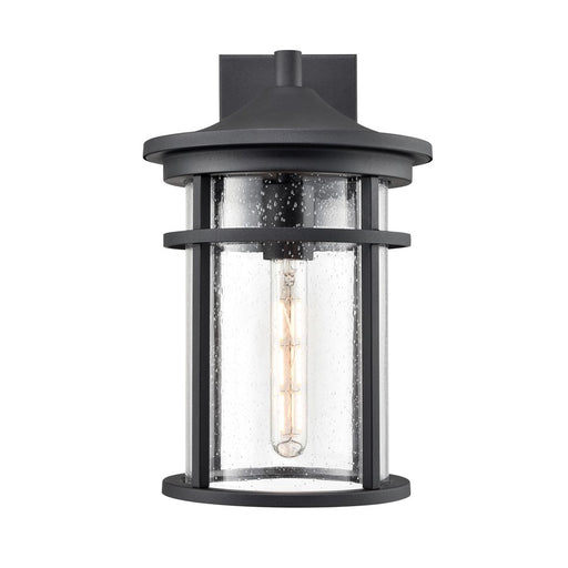 Millennium Lighting Namath 1Lt 15" Outdoor Wall Sconce, Black/Clear - 91311-TBK