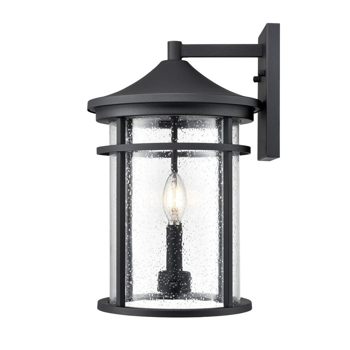 Millennium Lighting Namath 2Lt Outdoor Wall Sconce, Black/Clear