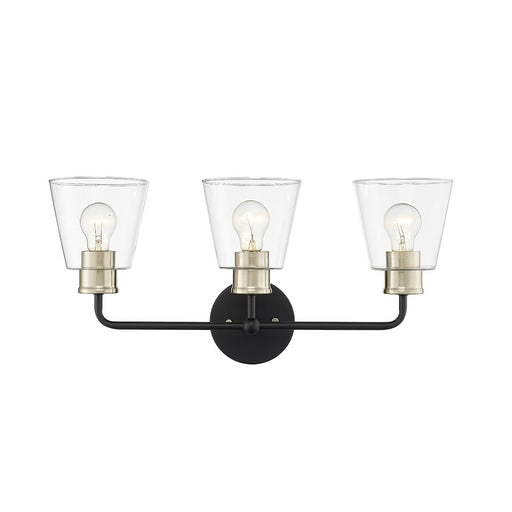 Millennium Lighting Cameron 3Lt Vanity, Black/Modern Gold