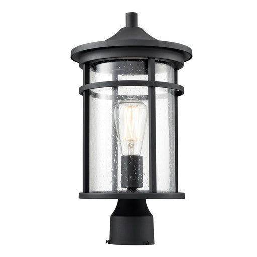 Millennium Lighting Namath 1Lt Outdoor Post Lantern, Black/Clear