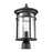 Millennium Lighting Namath 1Lt Outdoor Post Lantern, Black/Clear