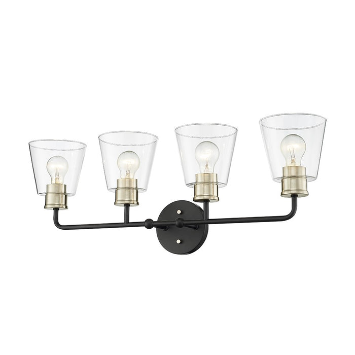 Millennium Lighting Cameron 4Lt Vanity, Black/Modern Gold