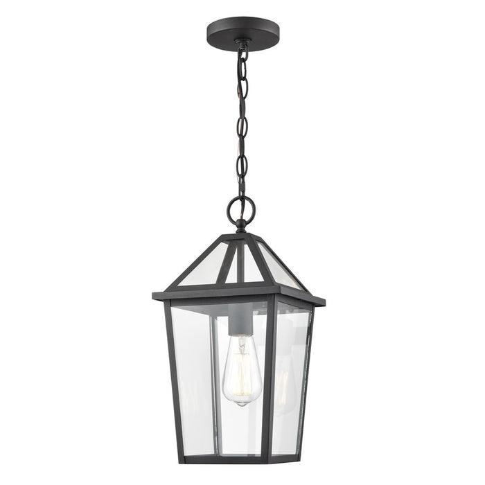 Millennium Lighting Eston 1Lt Outdoor Hanging Lantern, Black/Clear