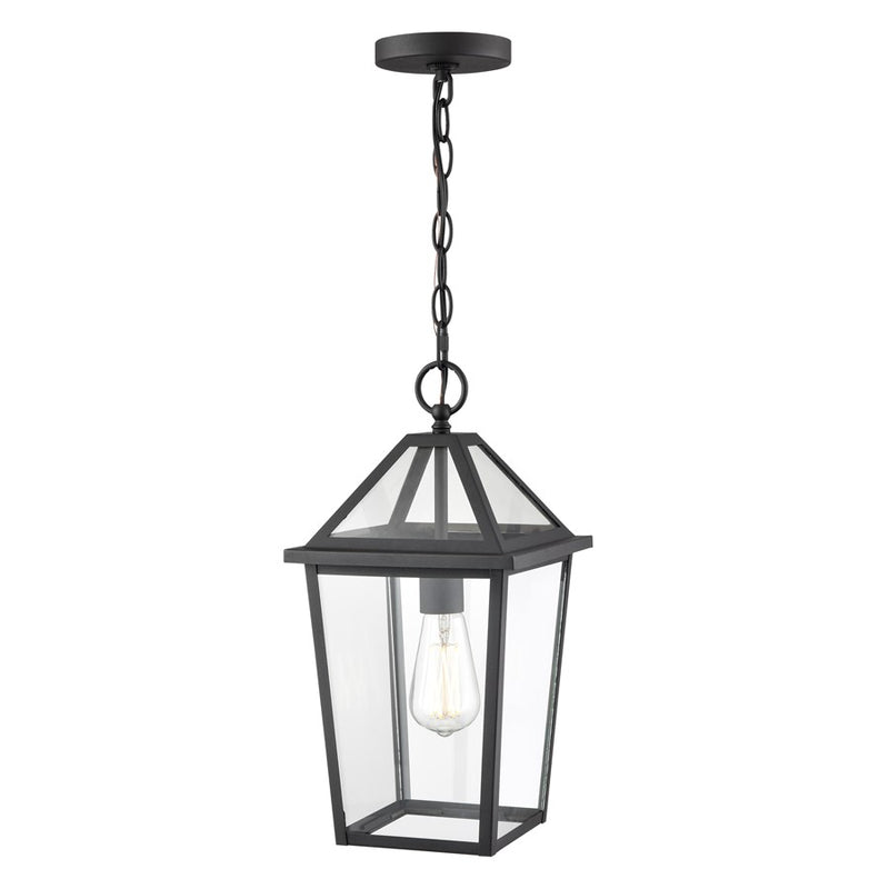 Millennium Lighting Eston 1Lt Outdoor Hanging Lantern, Black/Clear