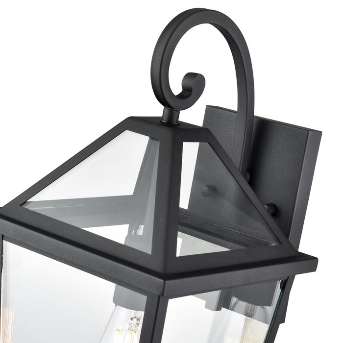 Millennium Lighting Eston 1Lt 18" Outdoor Wall Sconce, Black/Clear