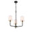 Millennium Lighting Chelsea 3Lt Chandelier, Black/Gold - 9143-MB-MG