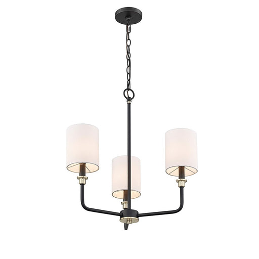 Millennium Lighting Chelsea 3Lt Chandelier, Black/Gold - 9143-MB-MG