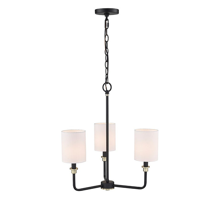 Millennium Lighting Chelsea 3Lt Chandelier, Black/Gold