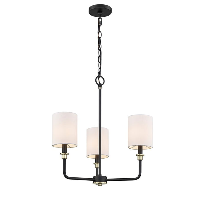 Millennium Lighting Chelsea 3Lt Chandelier, Black/Gold