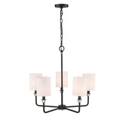 Millennium Lighting Chelsea 5Lt Chandelier, Black/Gold - 9145-MB-MG