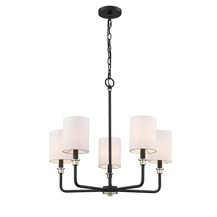 Millennium Lighting Chelsea 5Lt Chandelier, Black/Gold