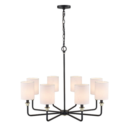 Millennium Lighting Chelsea 8Lt Chandelier, Black/Gold - 9148-MB-MG