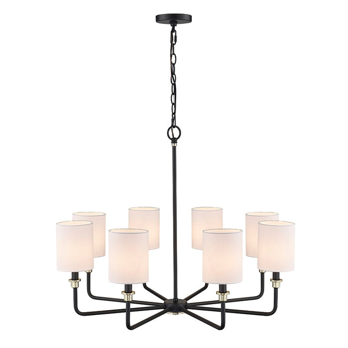 Millennium Lighting Chelsea 8Lt Chandelier, Black/Gold - 9148-MB-MG