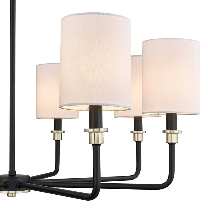 Millennium Lighting Chelsea 8Lt Chandelier, Black/Gold