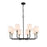 Millennium Lighting Chelsea 8Lt Chandelier, Black/Gold