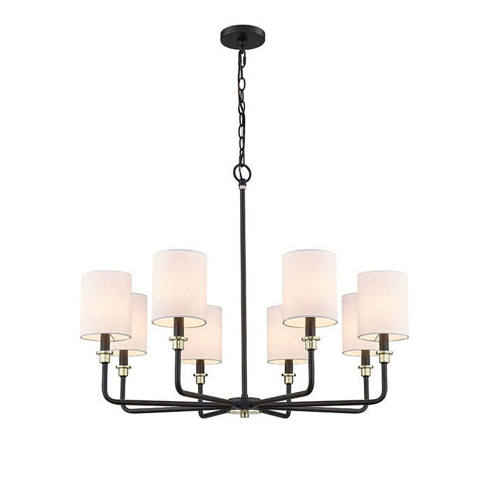 Millennium Lighting Chelsea 8Lt Chandelier, Black/Gold
