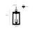 Millennium Lighting Ellway 2Lt Outdoor Hanging Lantern, Black/Clear