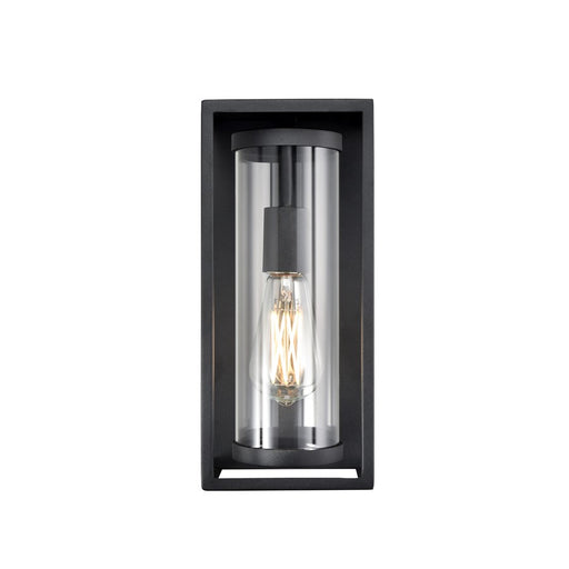Millennium Lighting Caleb 1Lt 13" Outdoor Wall Sconce, Black/Clear - 91601-TBK