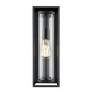 Millennium Lighting Caleb 1Lt 17" Outdoor Wall Sconce, Black/Clear - 91611-TBK