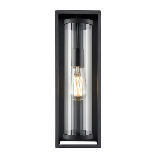 Millennium Lighting Caleb 1Lt 17" Outdoor Wall Sconce, Black/Clear - 91611-TBK