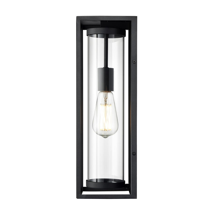 Millennium Lighting Caleb 1Lt 17" Outdoor Wall Sconce, Black/Clear